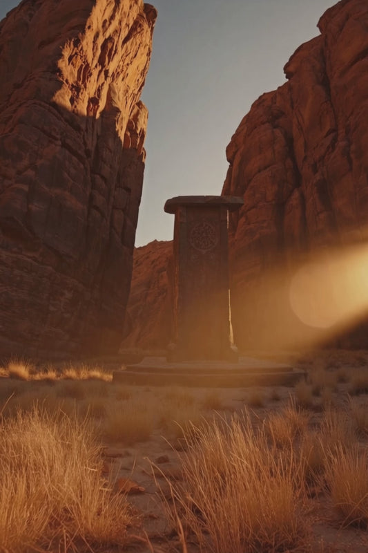 Sunforged fantasy wax melt with notes of patchouli, sage, and cedar, perfect for sunlit fantasy worlds.