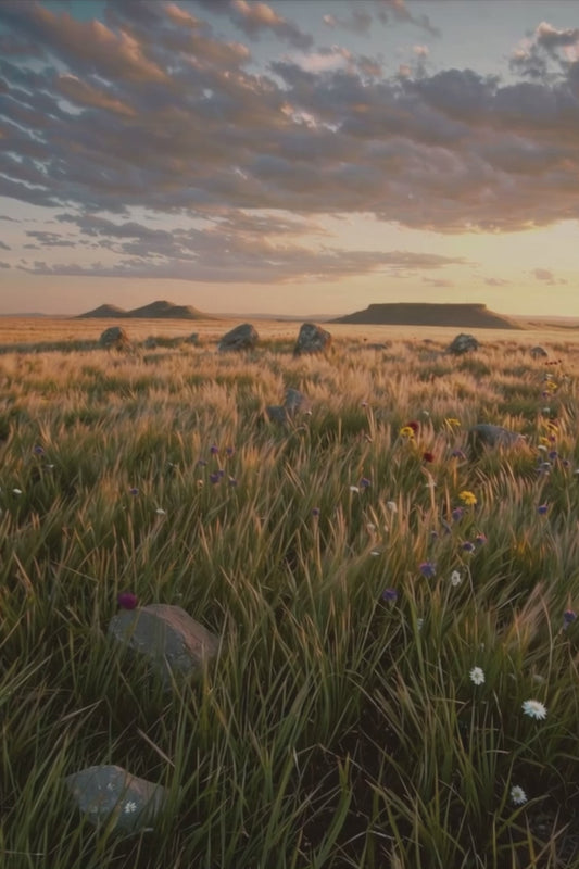 Highplains fantasy candle with notes of thistle, grass, and clover, styled for open fields and meadows.
